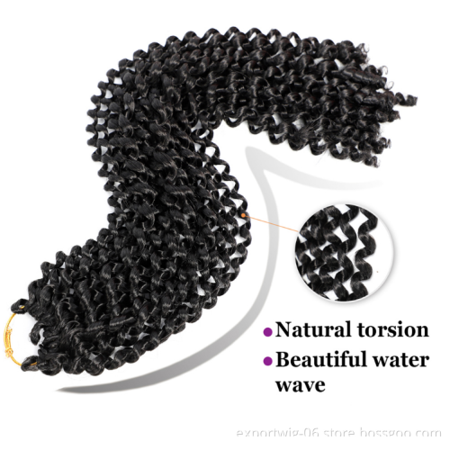Passion Twist Crochet Hair 18 Inch 80g Synthetic Fiber Curly Spring Twist Crochet Braiding Hair Extension for Black Women